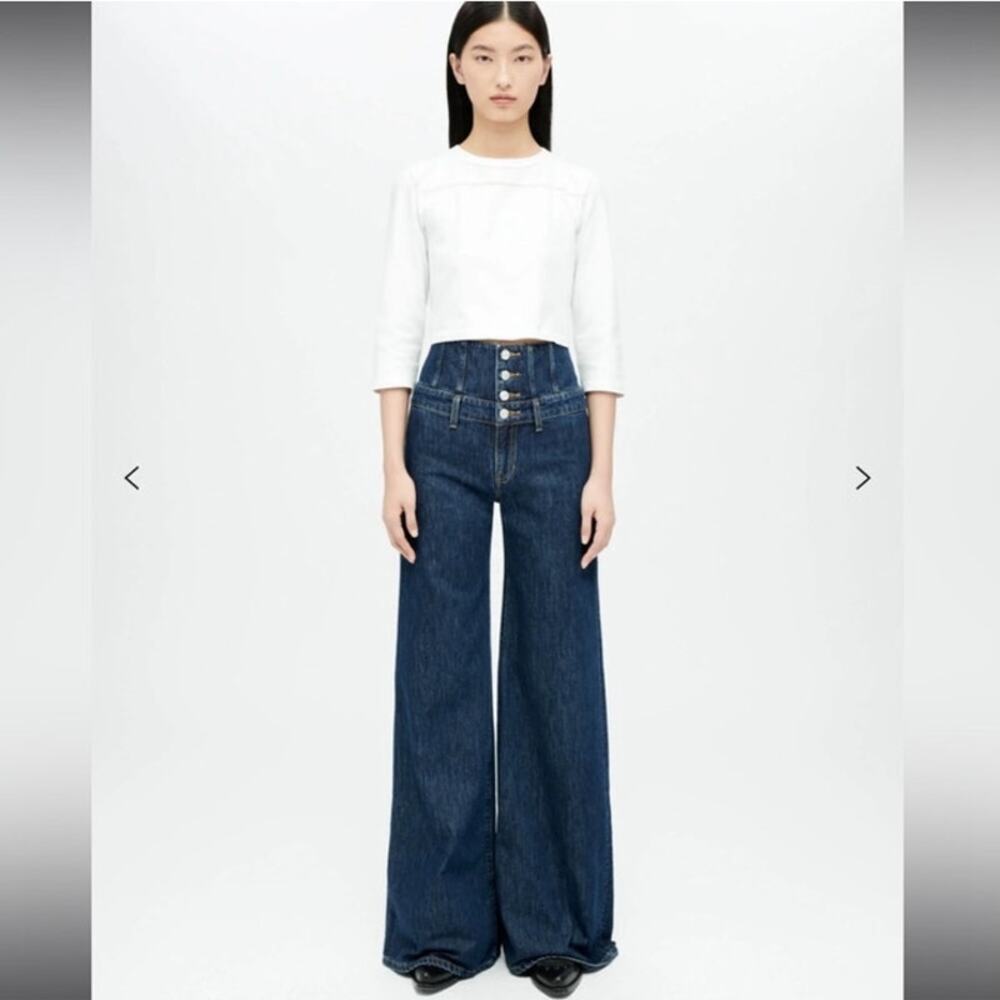Re/Done Women's Corset Stovepipe Jeans - Indigo Blue